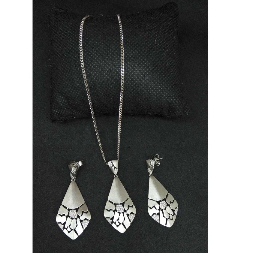 925 Sterling Silver Designed Pendant Set