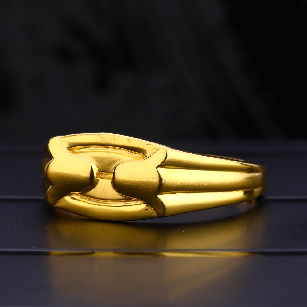 916 Gold Men's Classic Plain Ring MPR96