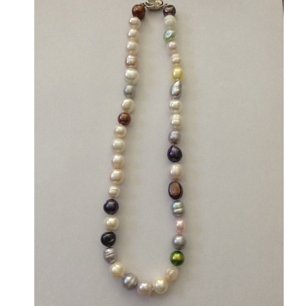 Freshwater Multicolour Mix Pearls Knotted Mala