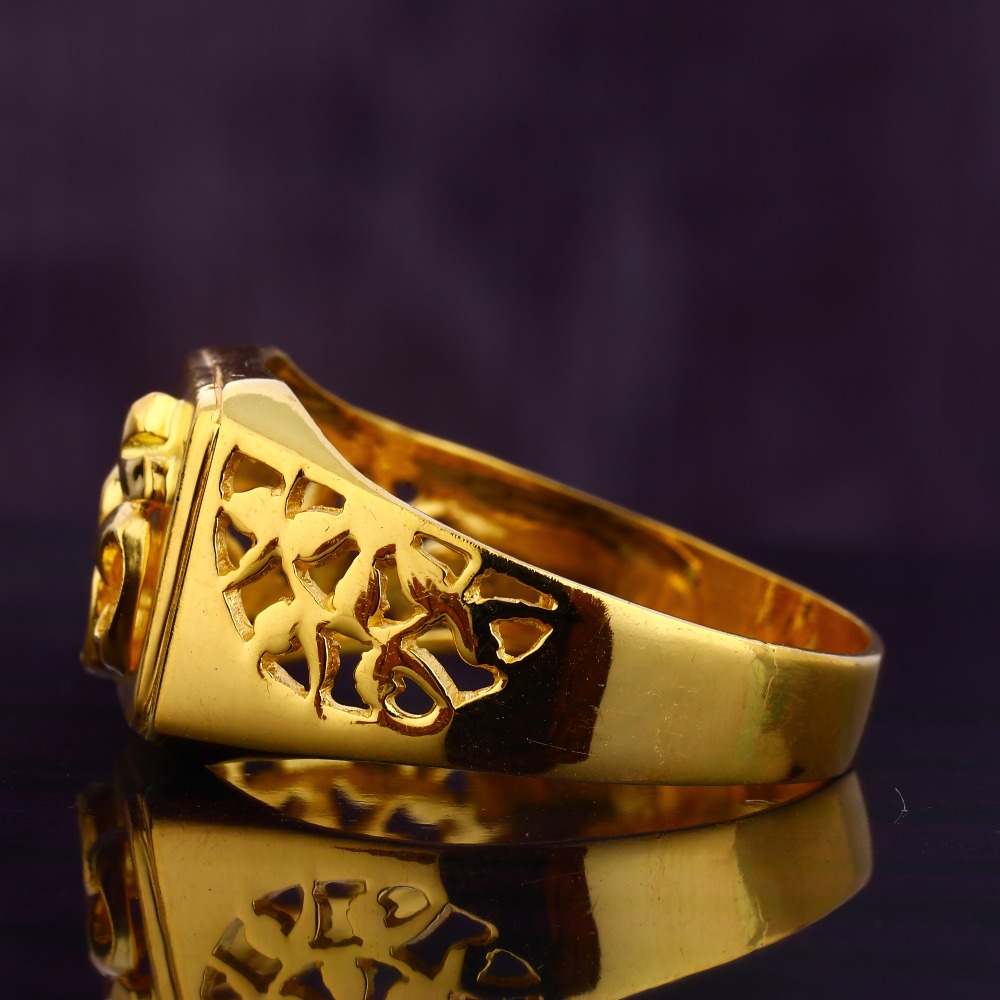 916 Gold Hallmark Delicate  Men's Ring MGR179