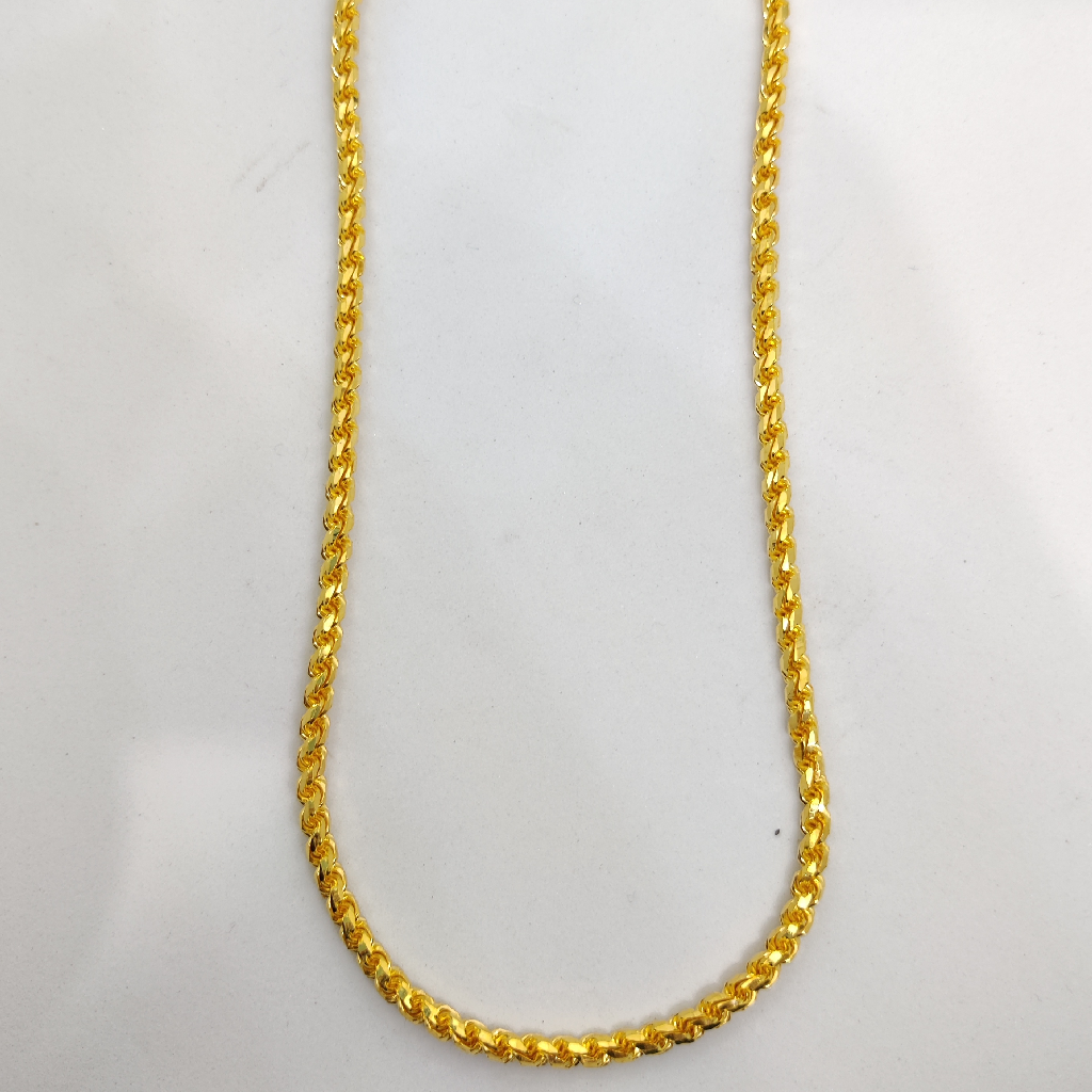 916 Gold Fancy Gent's Solid Chain