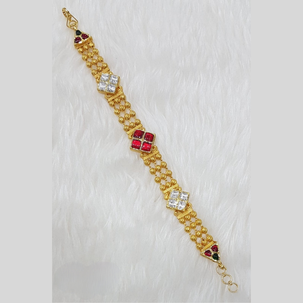 22K Gold Antique Square Shape Ladies Bracelet