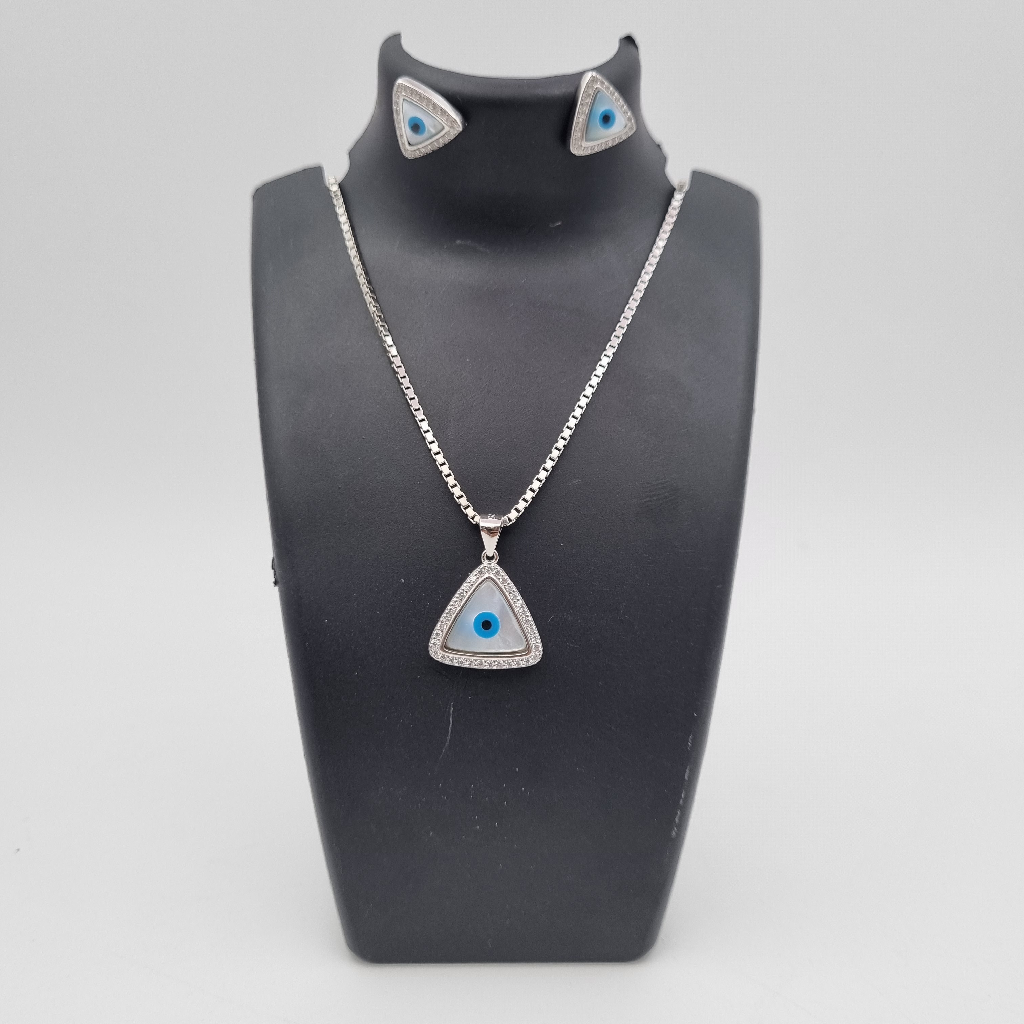 Dazzling Evil Eye Pendant Set