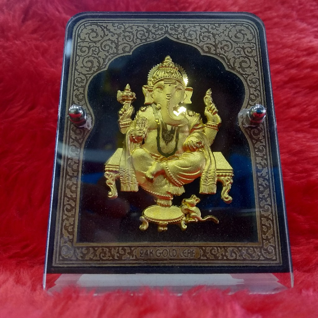 24KT Gold Leaf Ganesh ji Gift article