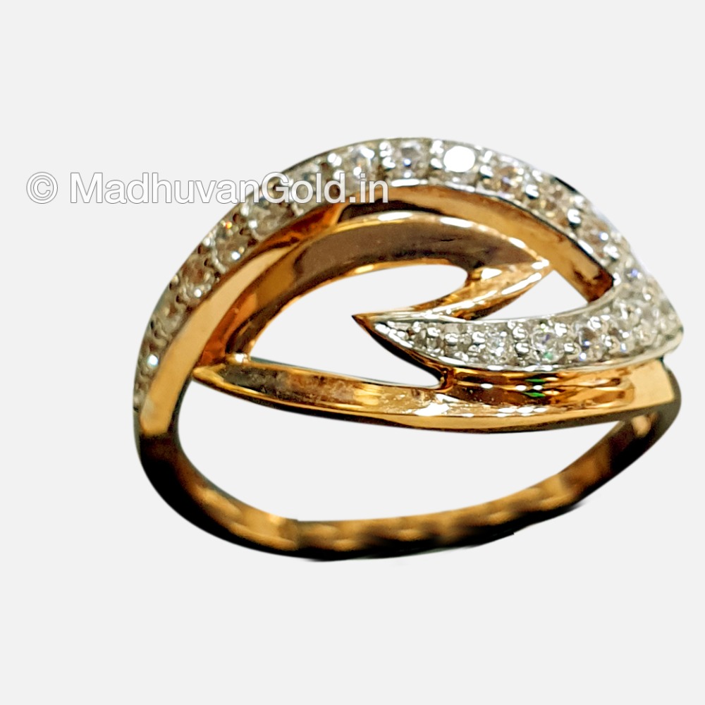 18KT Rose Gold CZ Diamond Ring