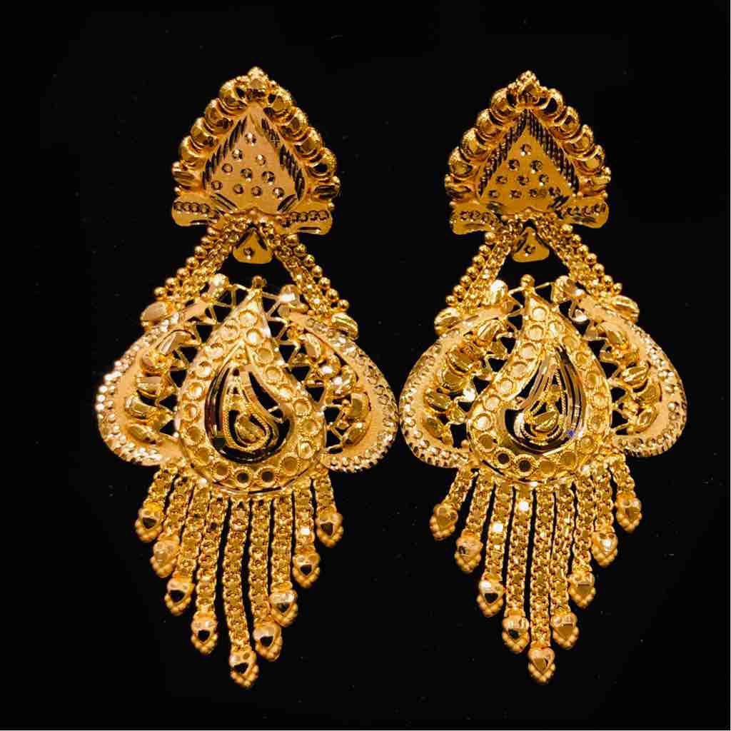 22KT Gold Ladies Long Set Earring