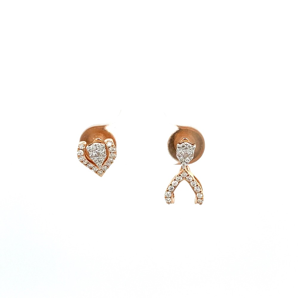Dual Variation Diamond Stud Earrings in VVS grade Diamonds