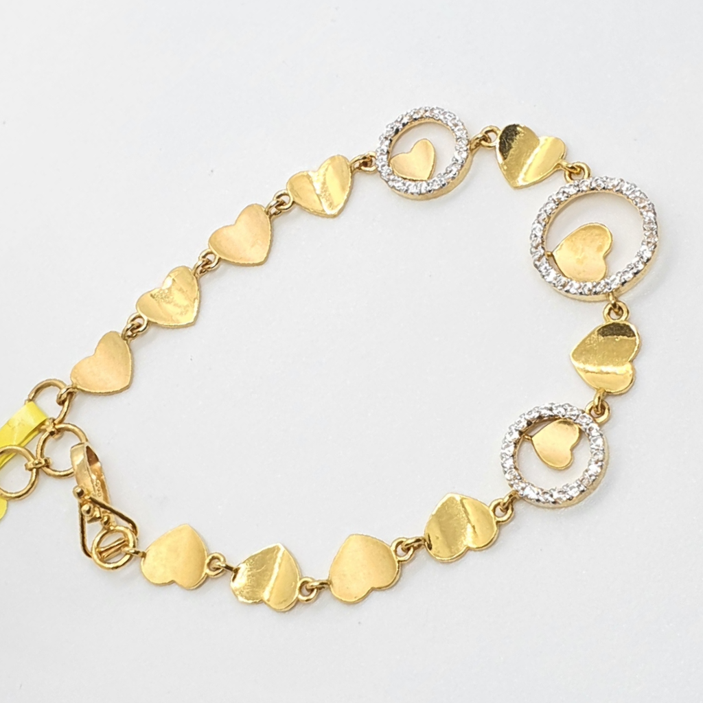 91.6 Gold Mat Design Ladies Bracelet