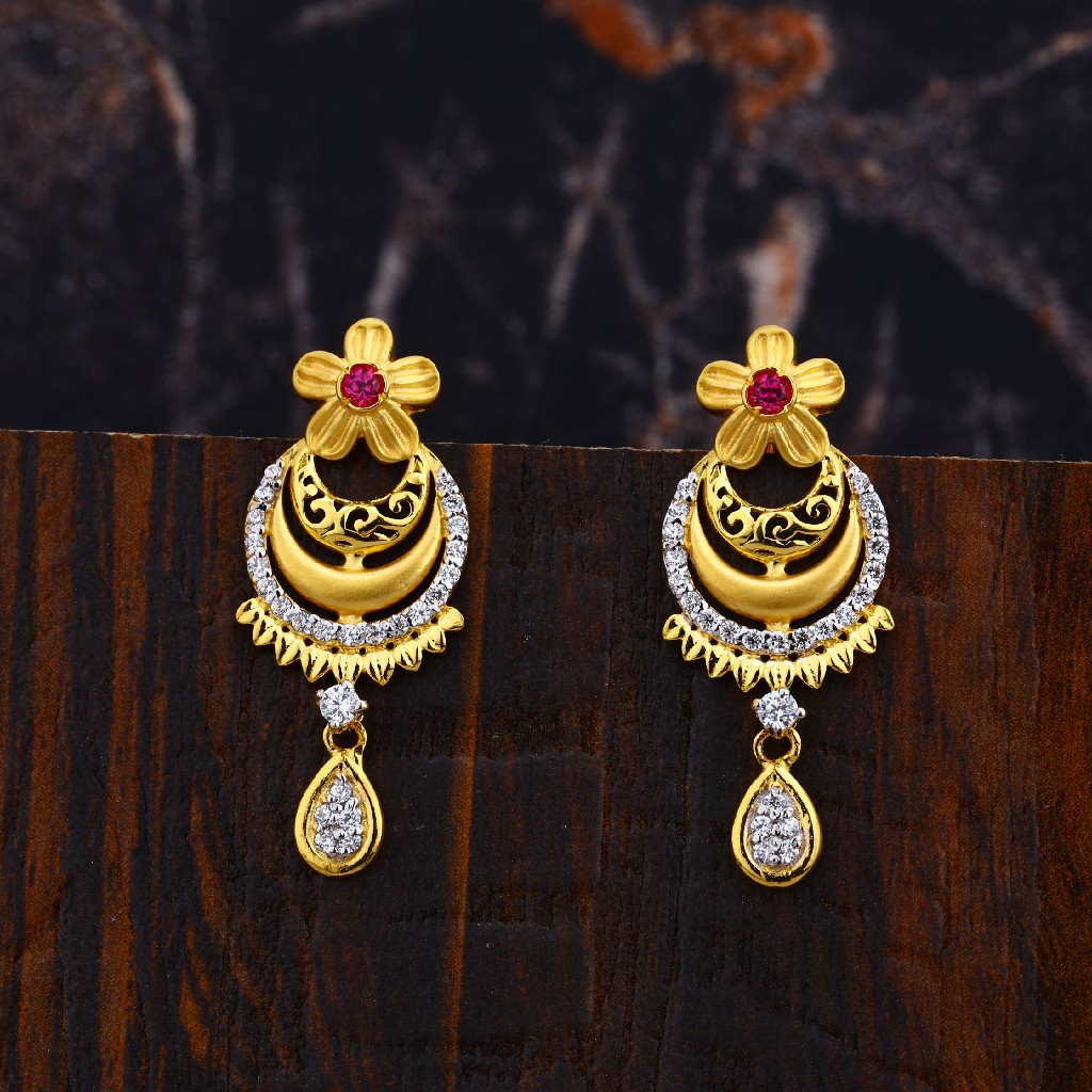Ladies Gold Earrings-LFE102