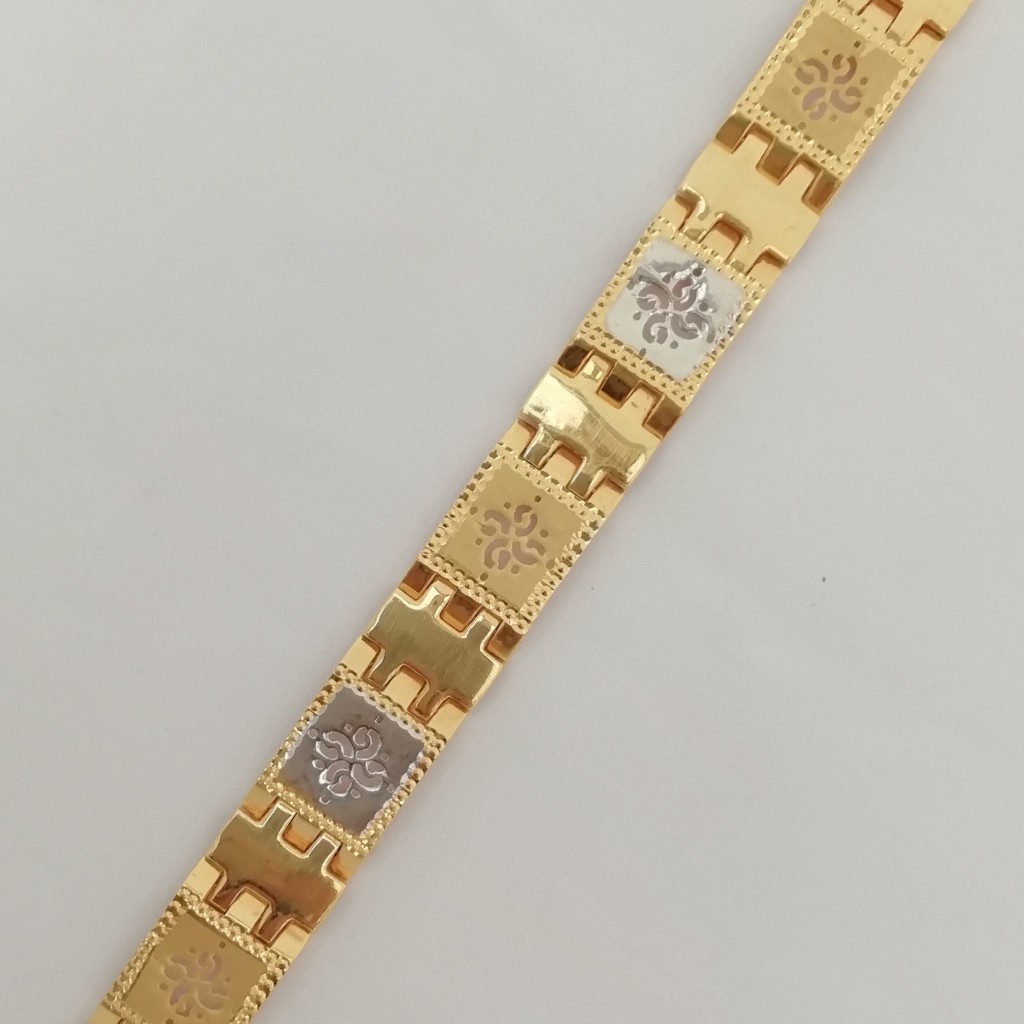 916 gold fancy rodium polished Gents lucky