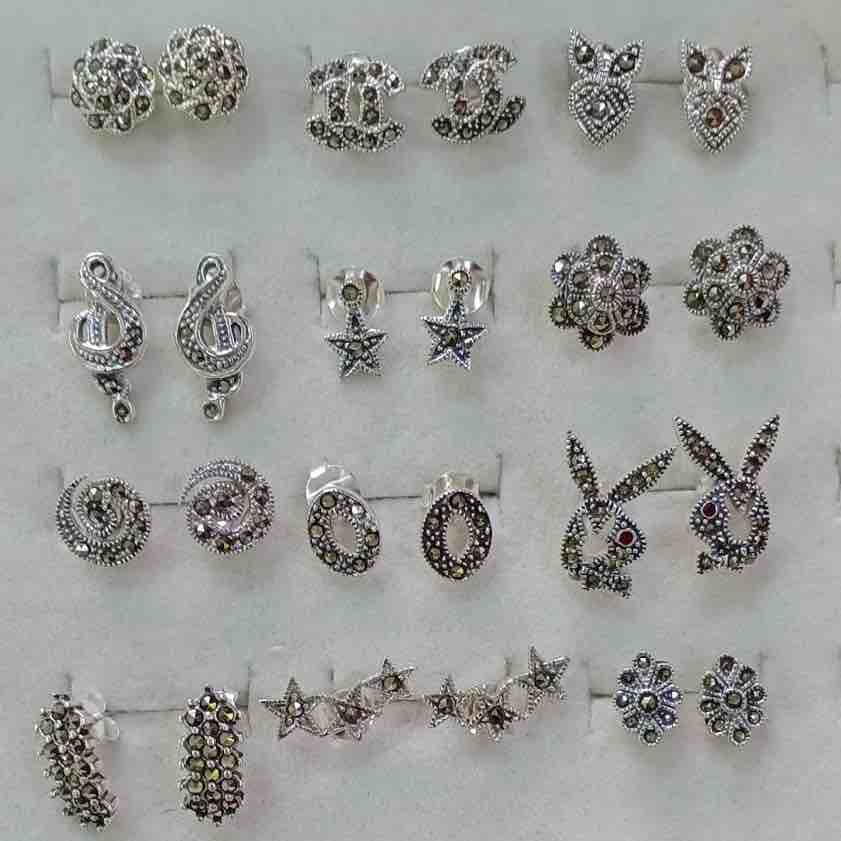 925 sterling silver Swiss  Marcasite Tops