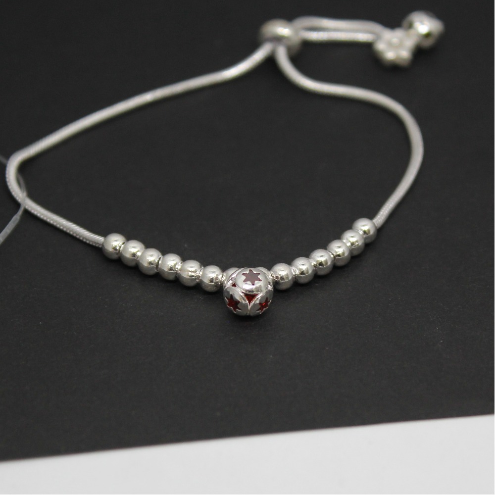 Buy quality 925 sterling silver red stone kada bracelet for ladies in  Ahmedabad