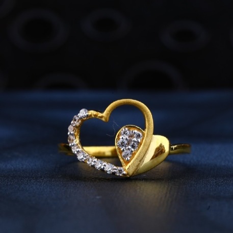 22 carat gold heart shape ladies  rings RH-LR622