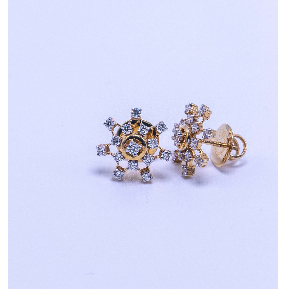 18k gold diamond earrings agj-er-07
