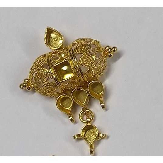 916 gold fancy antique Jadtar pendant set akm-ps-169