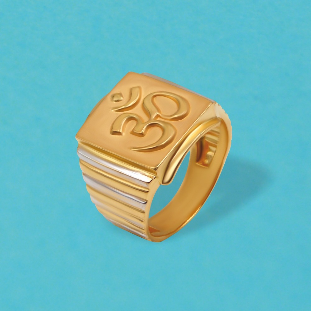Om 22k Gold Solid Men's Ring