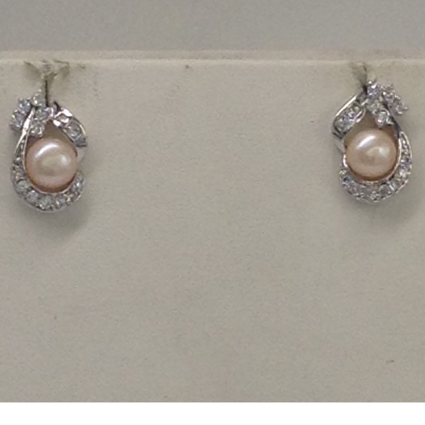 orange pearls pendent set with orange flat pearls mala jps0101