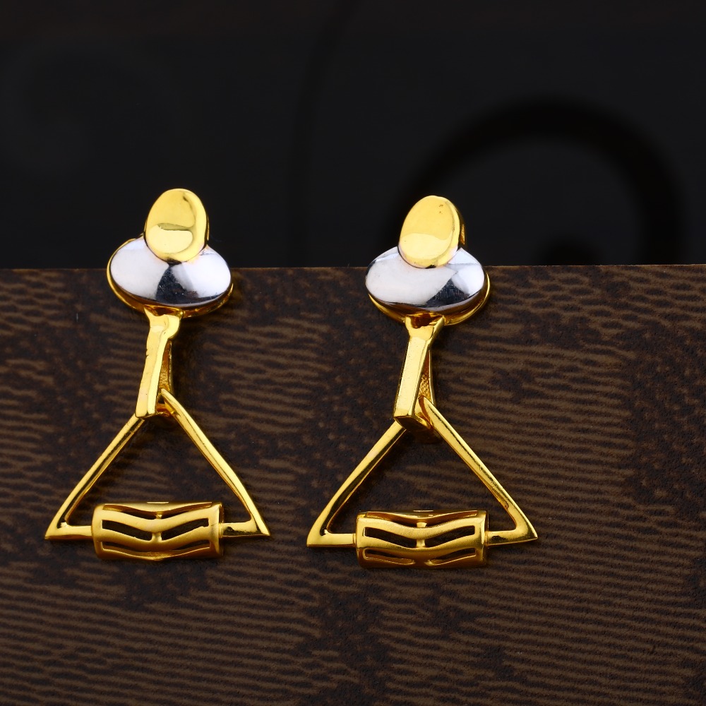 Ladies 916 Gold Casting CZ Earring -LPE216