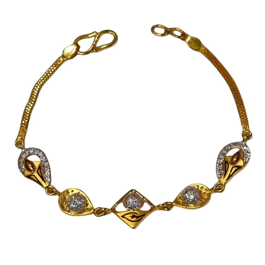 22k gold designer matte finish bracelet mga - brg0063