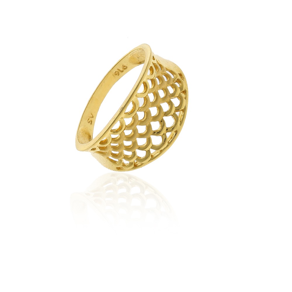 Floral Pattern Gold Ring - PC Chandra Jewellers