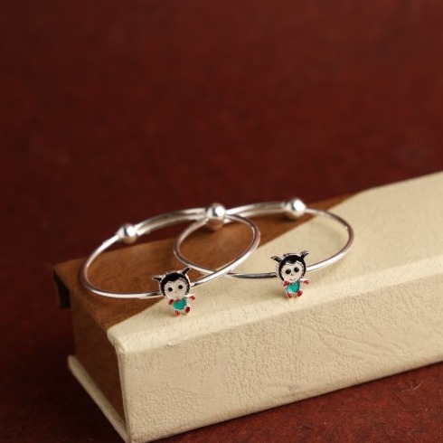 silver  attractive Bangles for kids