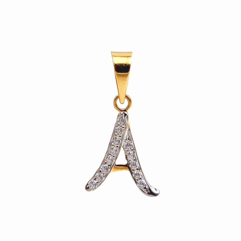 ' A ' Alphabet 18k Rose Gold Pendant
