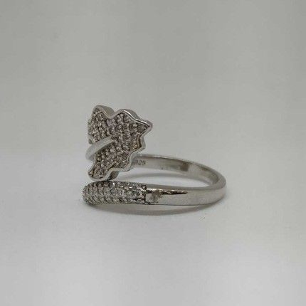 925 Sterling Silver AD Diamond Designer Ladies Ring