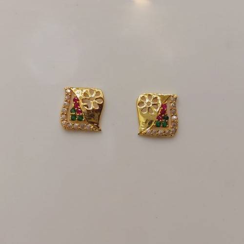 Gold Plain Casual Earring