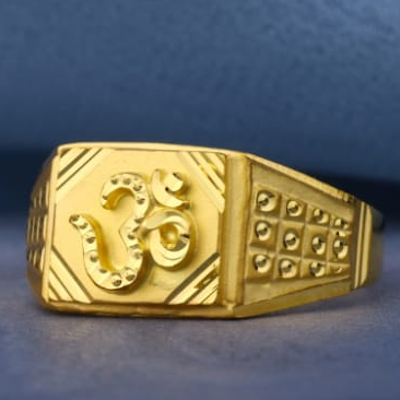 Gold fancy Chhilai om design Ring 22k purity,Weight-3.600gm Approx (genuine  size) – Asdelo