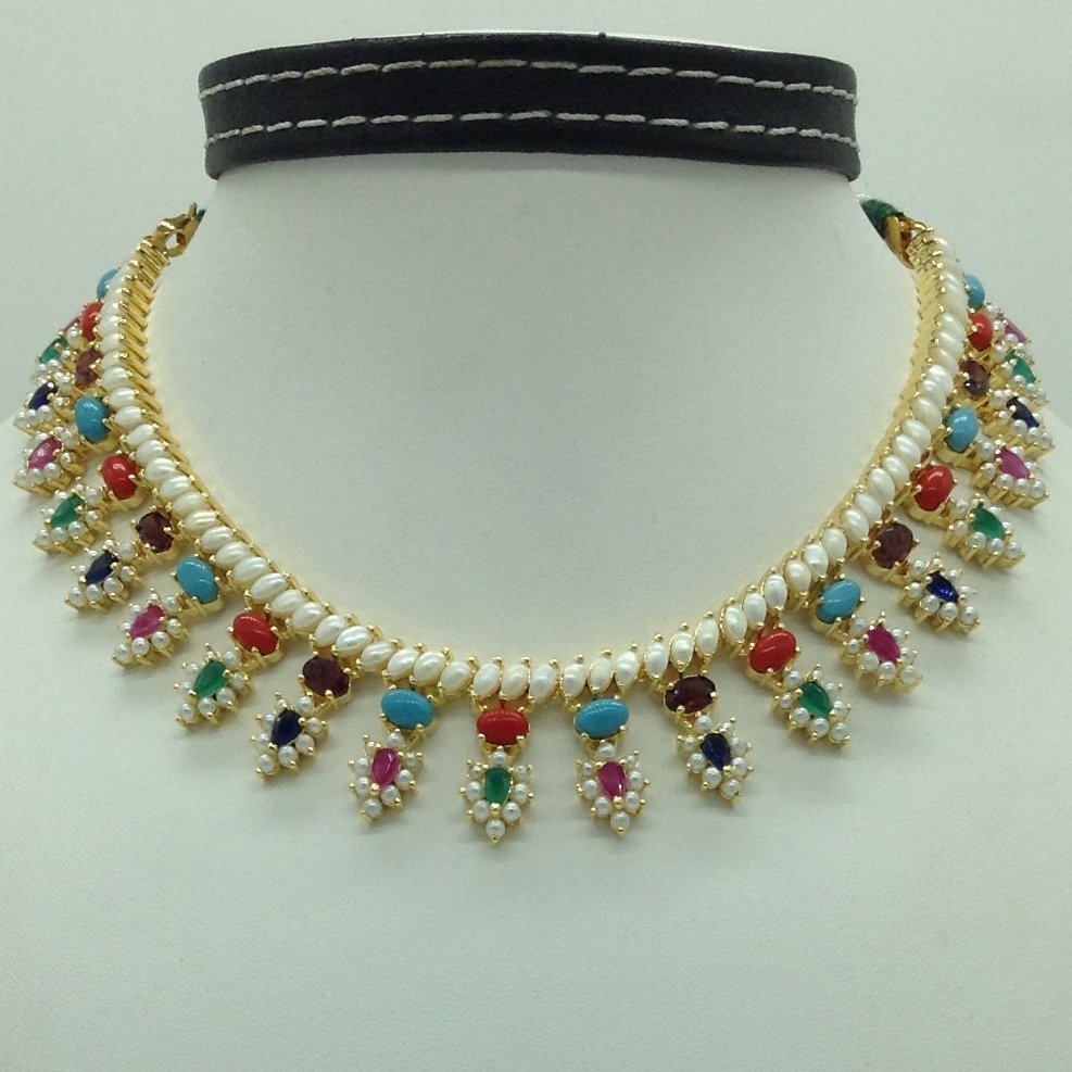 hyderabadi navratan necklace