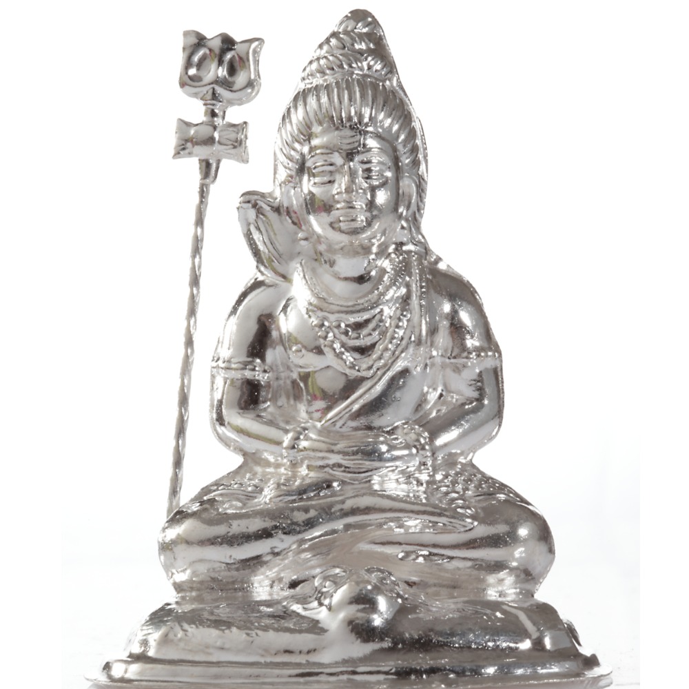 Lord Shankar Silver Idol