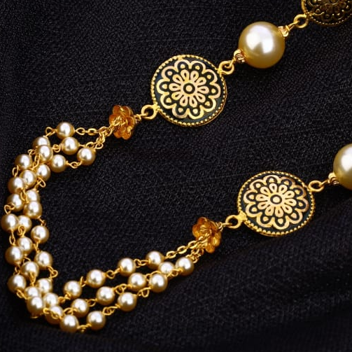 916 Gold CZ Ladies Exclusive Moti Mala AC191