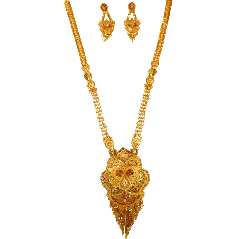 1 gram gold forming necklace set mga - gfn0029
