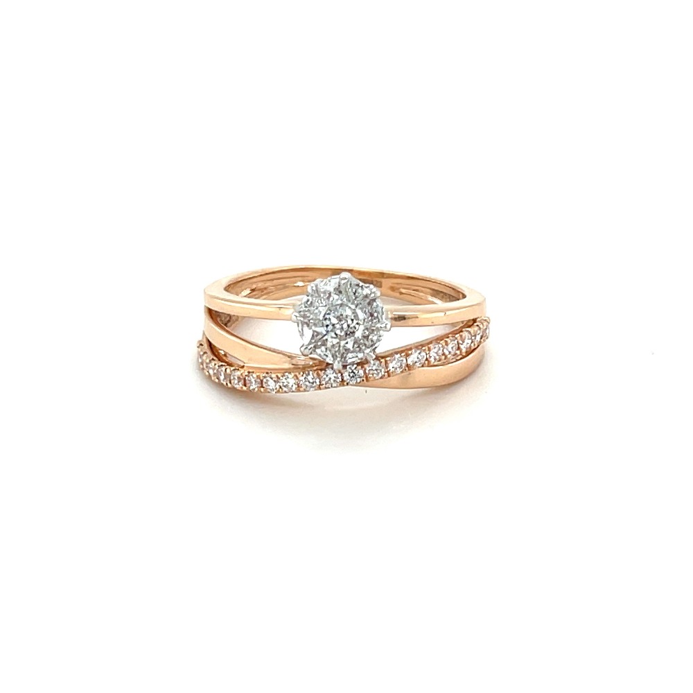 Amazon.com: Rose Gold Double Band, 9K 14K 18K Gold Ring, Solid Gold Ring,  Gift For Her, Gold Wire Ring, Wire Brushed/code: 0.002 : Handmade Products
