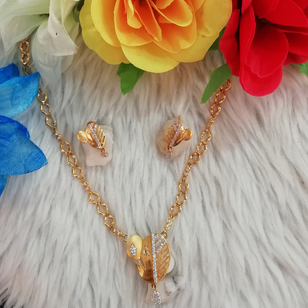 916 gold fancy  necklace set for women