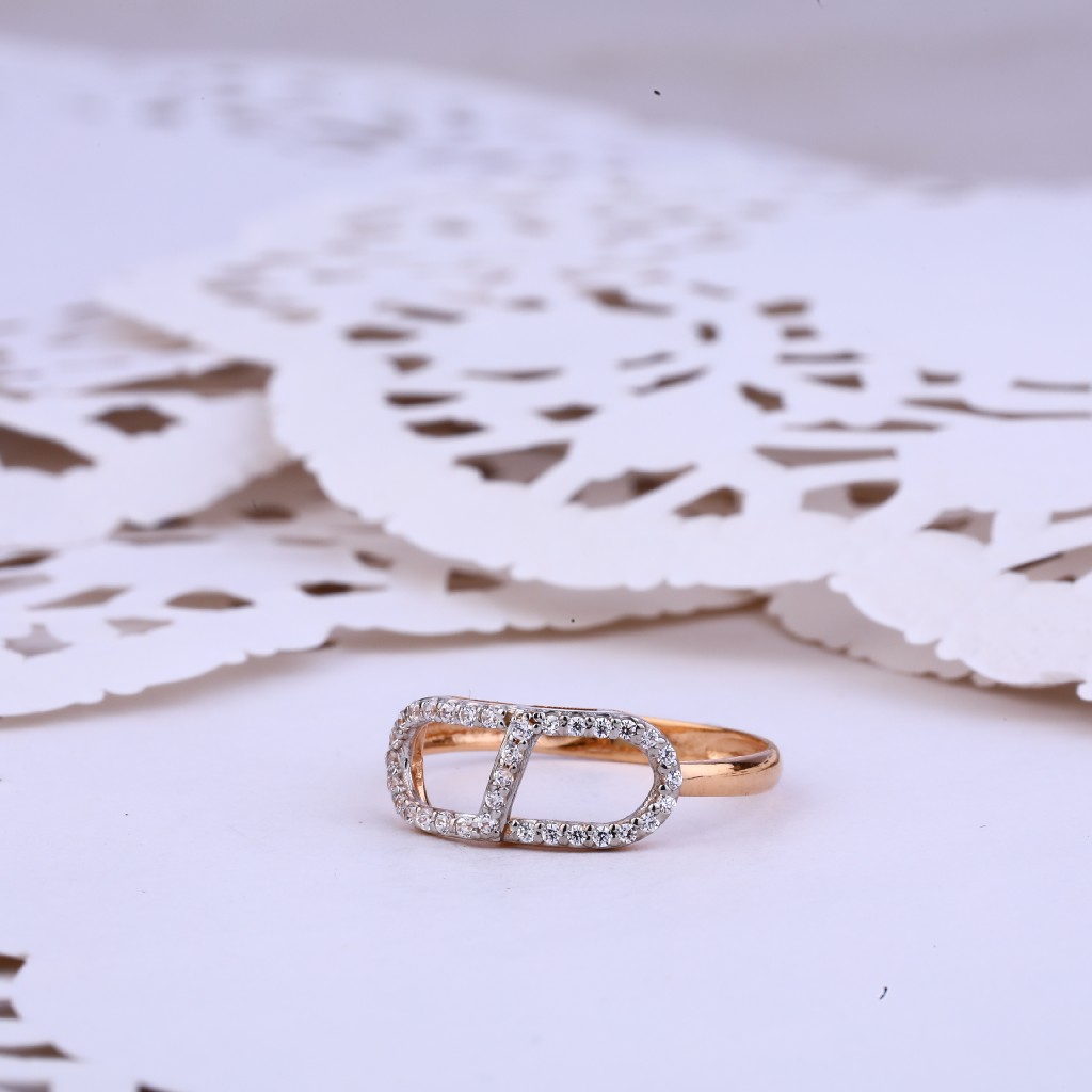 Ladies Delicate Daily Wear Rose Gold 18K Ring-RLR300