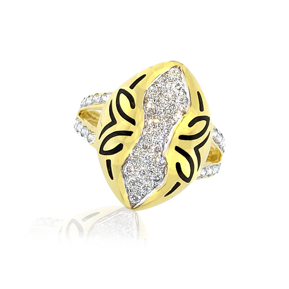 916 Gold CZ Diamond ring SO-R006