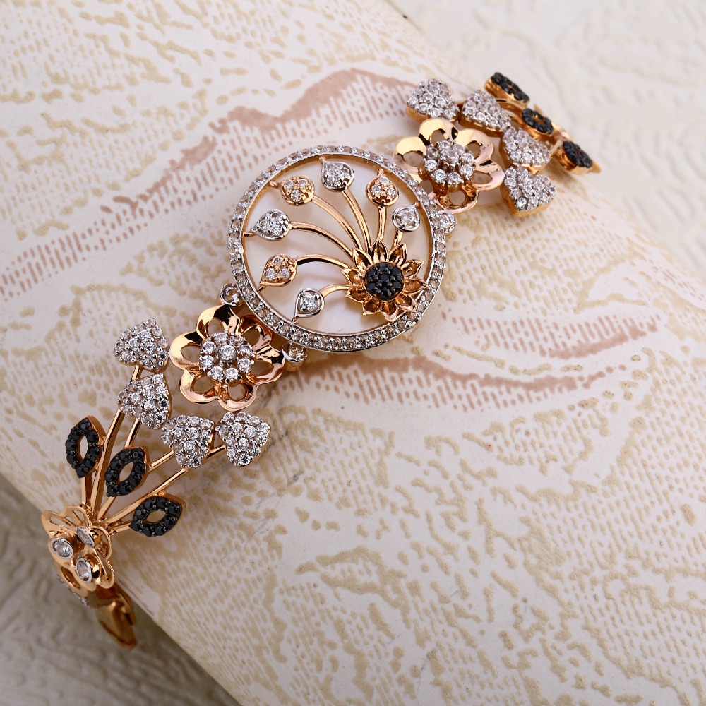 750 Rose Gold Gorgeous   Ladies Kada Bracelet RLKB335