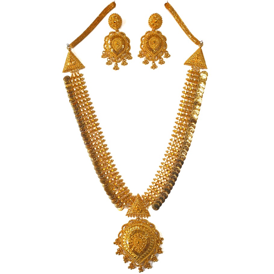 One gram gold forming necklace set mga - gfn0026