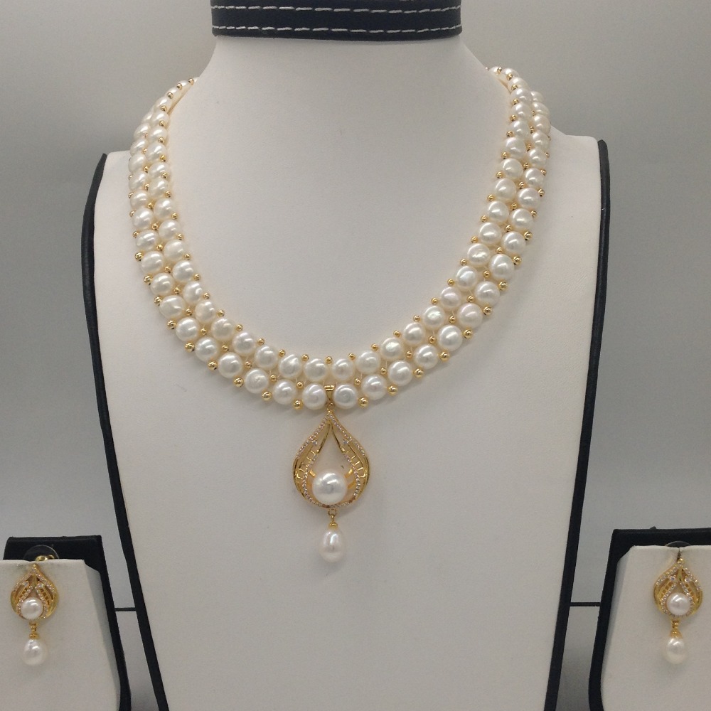 Gorgeous Moti necklace gold set