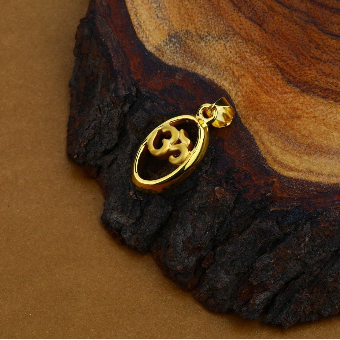 Om God Hollow Gold Pendant-HLP21