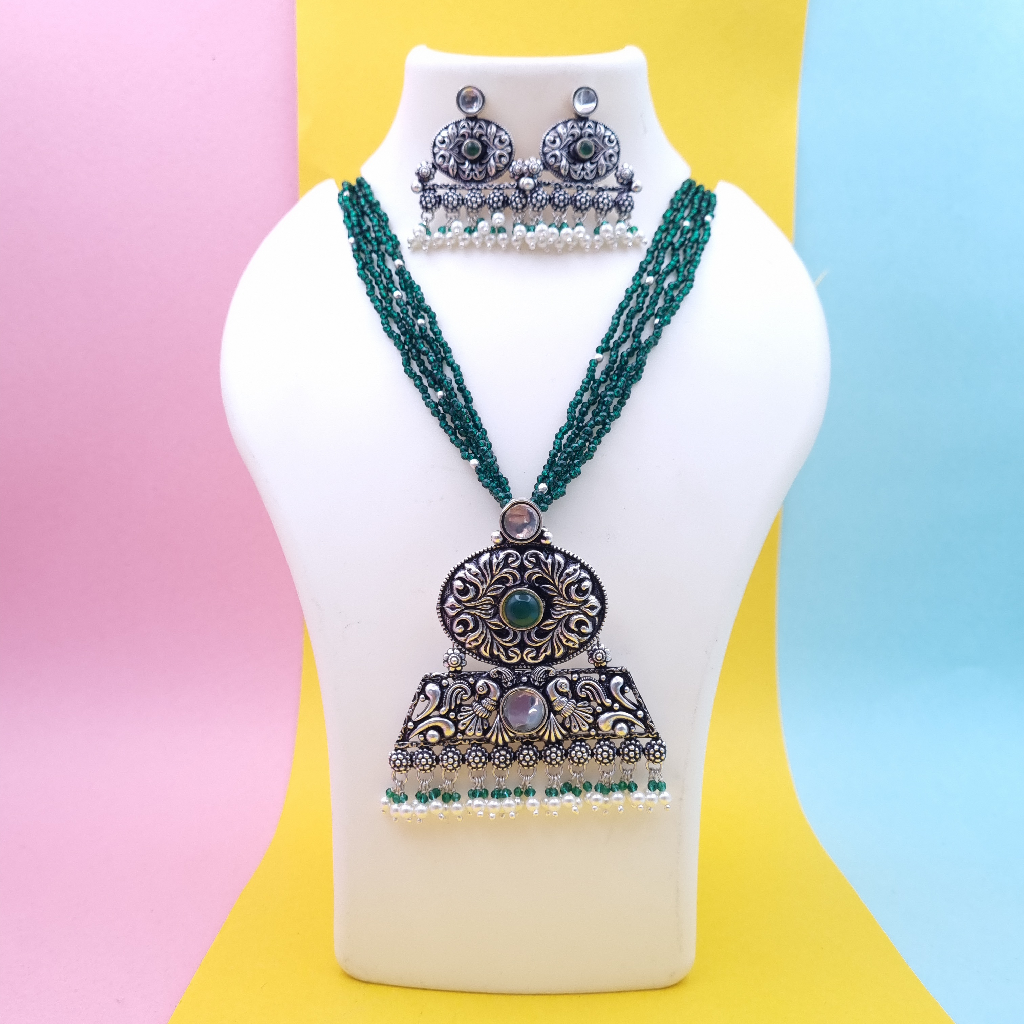 Forest Green Antique Necklace Set
