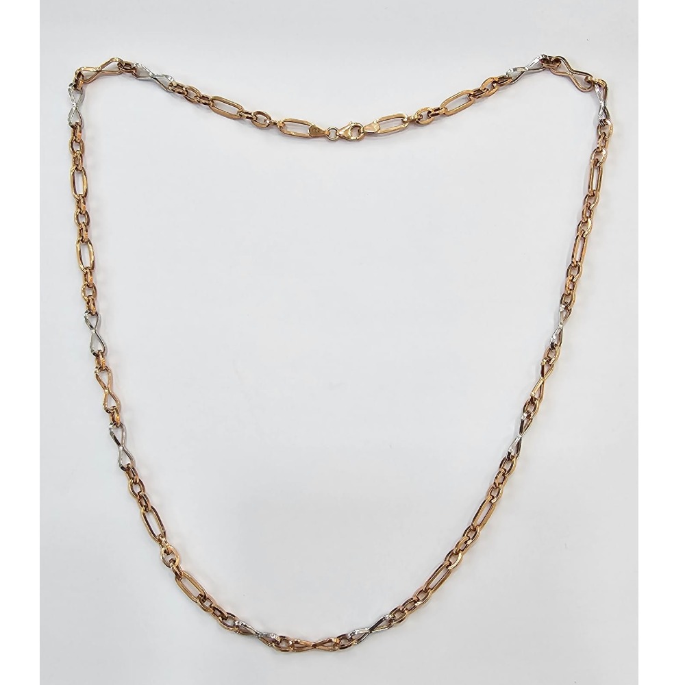Gold Stylish Double Tone Chain For Men