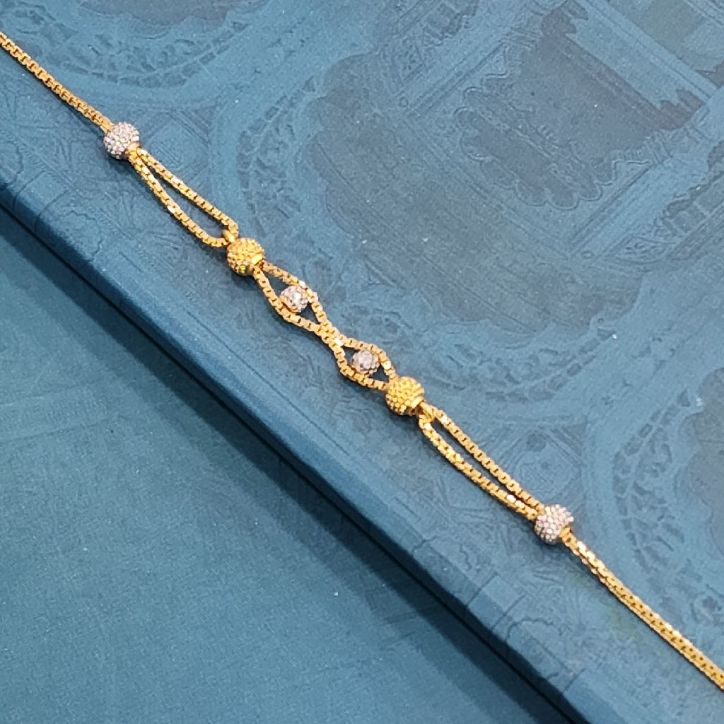 22K Gold Exclusive Lining With Ball Ledies Bracelet