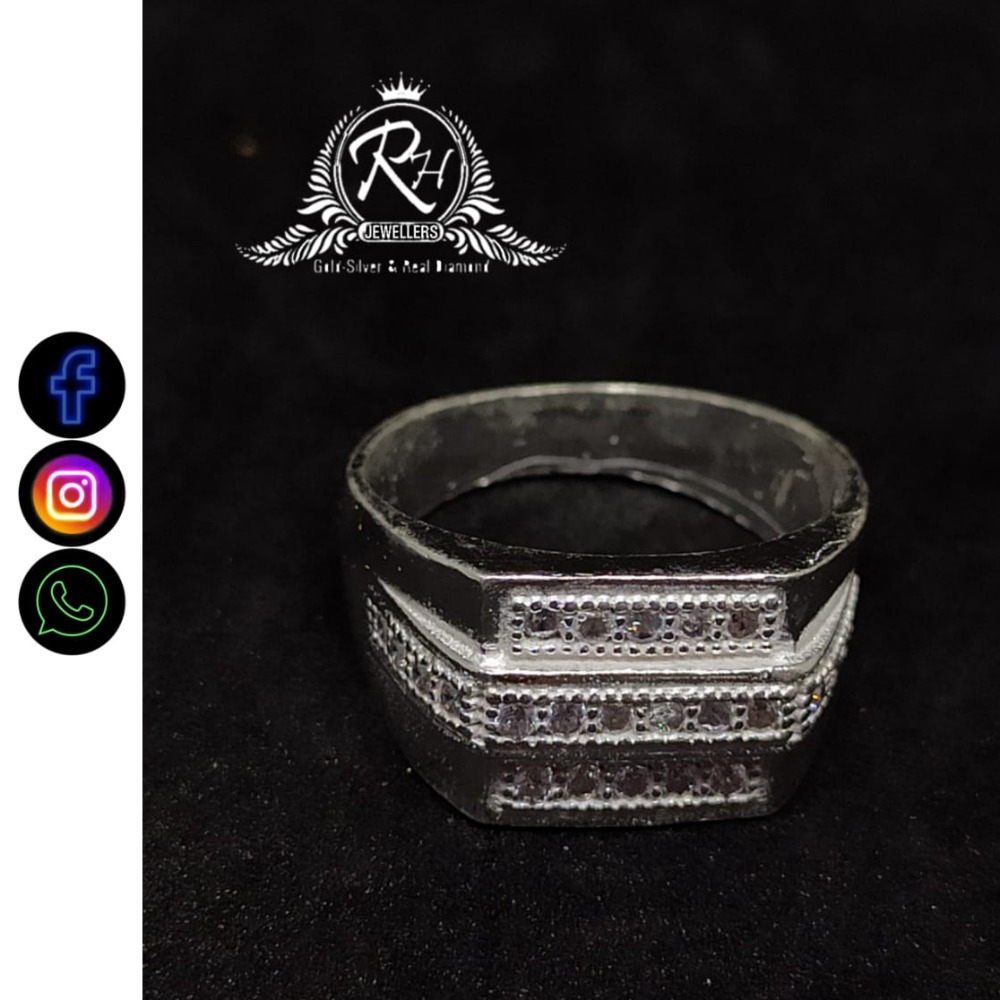 silver fancy gents rings RH-GR401
