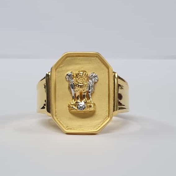 Buy Vidhi Jewels Gold Plated Ashok Stambh Alloy Brass Cz American Diamond  Finger Ring for Men and Boys VFR528G Online @ ₹349 from ShopClues