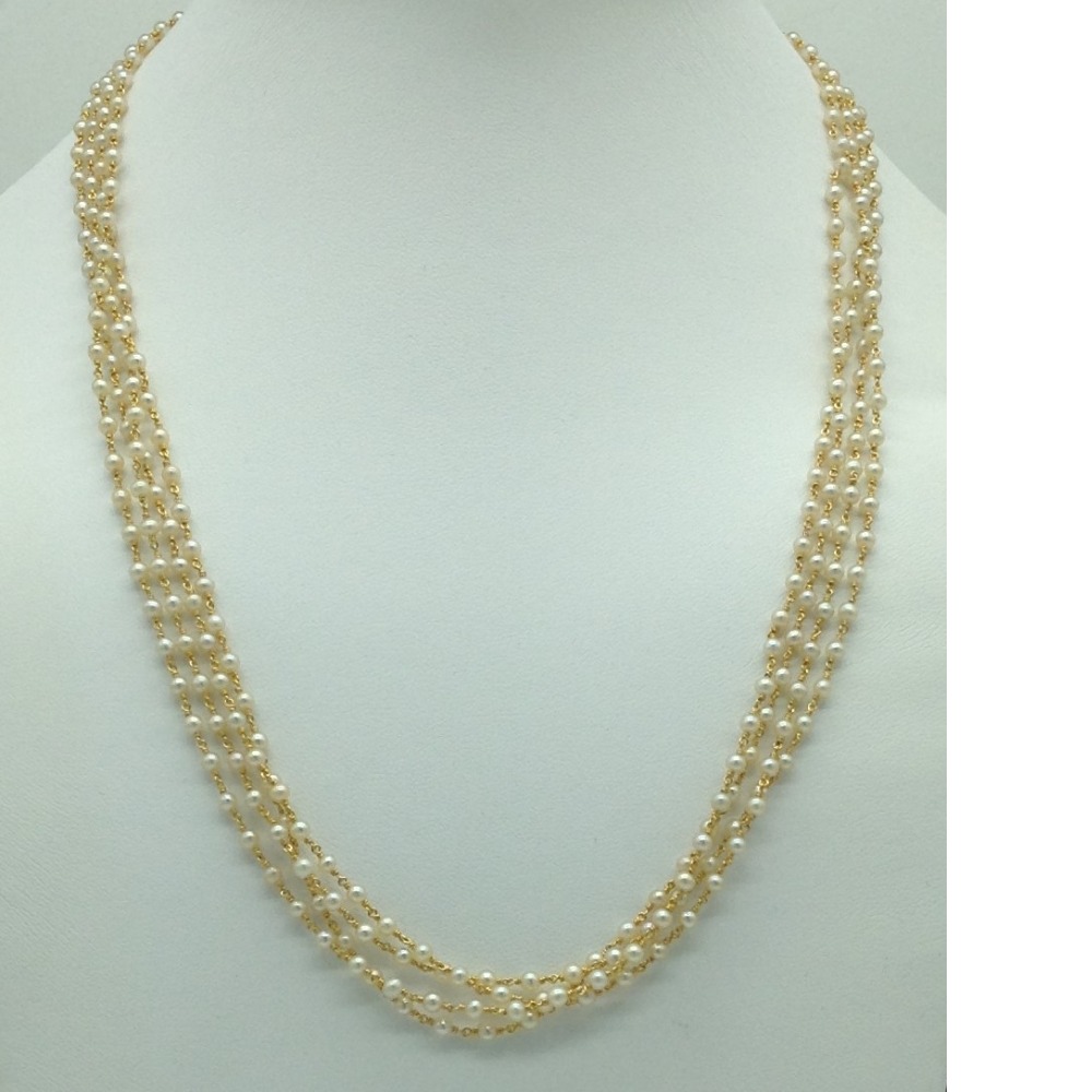 Freshwater Round Pearls Gold Taar Necklace JGT0020