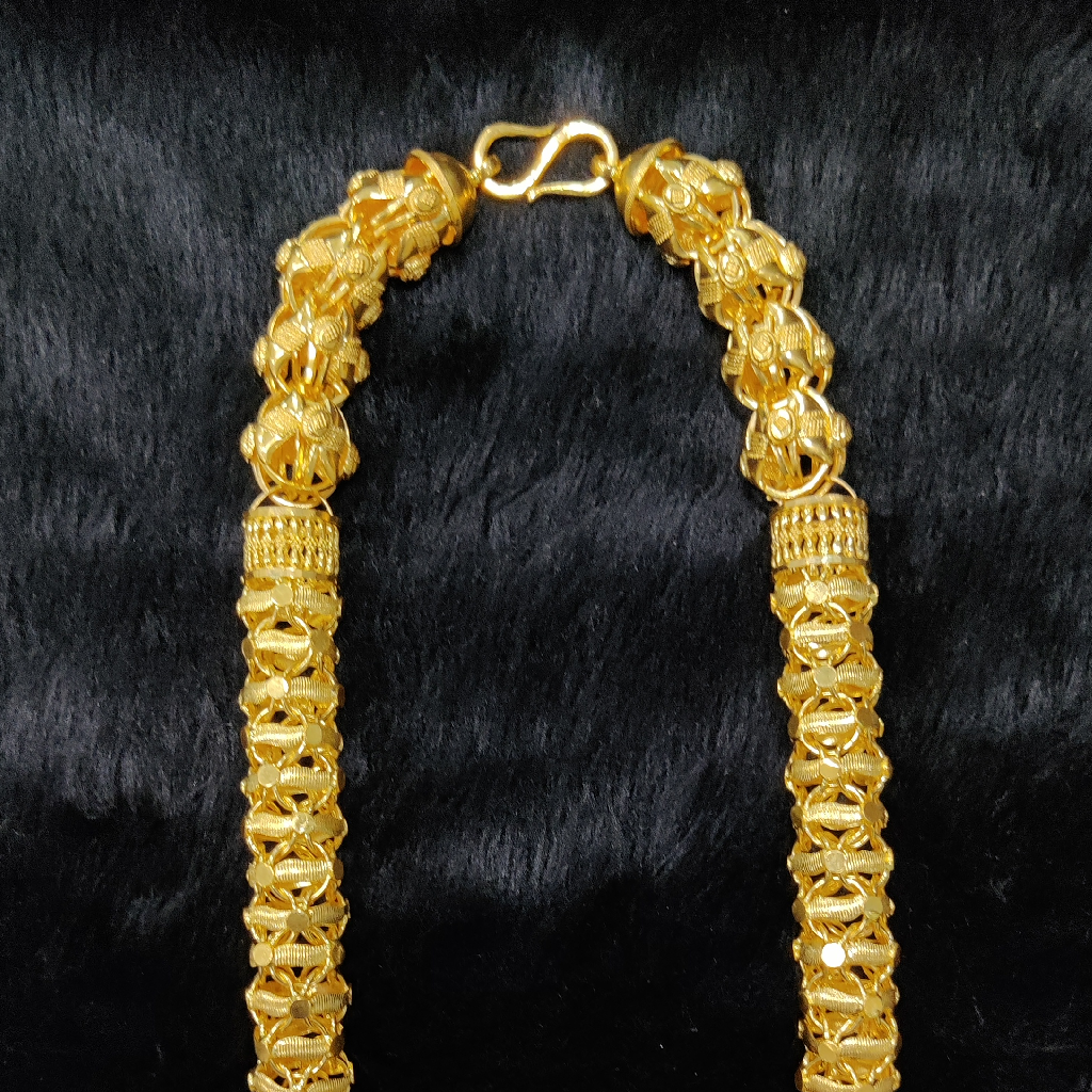 916 Gold Fancy Gent' Super Hollow Chain