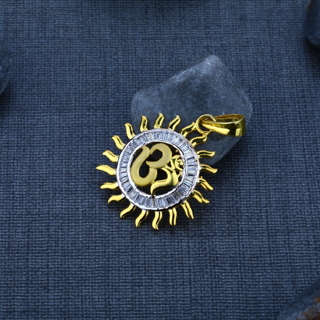 Men's Exclusive 916 Om Gold Pendant- GP05