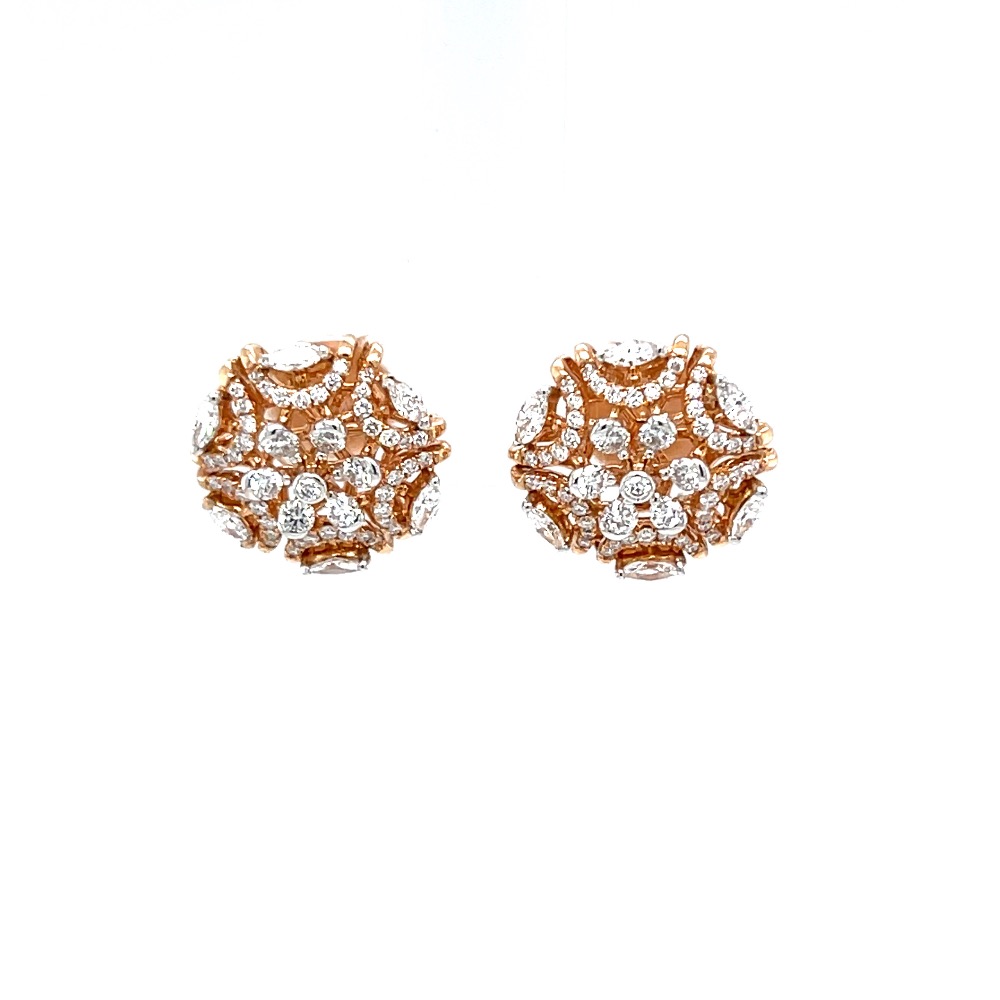 Fancy designer kudi with marquise diamonds in rose gold 0top50